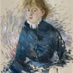 Berthe Morisot, Portrait de Louise Riesener, 1881, oil on canvas, 28 3/4 x 23 3/4 inches