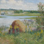 John Leslie Breck, On the Essex River, 1891, oil on canvas, 18 x 22 inches