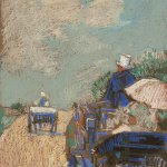 Childe Hassam, The Drive Near Paris, 1901, pastel on paper, 10 x 14 inches