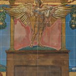 Violet Oakley, Study for Redemption, c.1945-49, gouache and gold leaf on board, 21 1/2 x 50 1/4