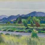 Edward Hopper, Rain on River, 1938 Watercolor on paper, 14 x 20 inches