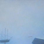 Debra Bermingham, Fearless, 2012, oil on panel, 17 1/2 x 41 1/4 inches