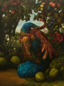 Laurie Hogin, Vanitas II, 1995, oil on canvas, 41 1/2 x 53 1/2 inches