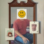 Robert Jackson, Putting on a Happy Face, 2016, oil on canvas, 40 x 30 inches