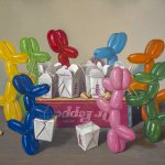 Robert Jackson, Takeout, 2016, oil on canvas, 30 x 40 inches