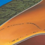 Sandra Mendelsohn Rubin, Salt Pond #1, 2012, oil on polyester, 7 x 5 inches