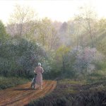 Timothy Barr, Pause, oil on panel, 15 x 18 inches