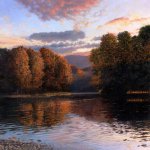 Timothy Barr, River Reflection, oil on panel, 24 x 20 inches