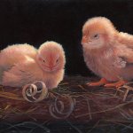 Timothy Barr, Sisters, oil on panel, 10 x 16 inches