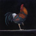 Timothy Barr, Foot Straw, oil on panel, 16 x 16 inches