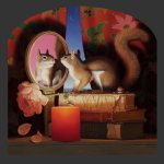 Will Wilson, Venus in Fur, 2015, oil on panel, 15 x 15 inches