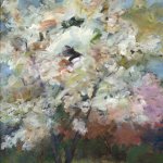 Mary Page Evans, Dogwood, oil on canvas, 50 x 40 inches