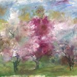 Mary Page Evans, Goodstay Orchards, oil on paper, 22 x 30 inches