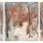 Mary Page Evans, January, oil on paper, 17 x 45 inches