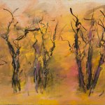 Mary Page Evans, Little October, mixed media, 11 x 20 inches