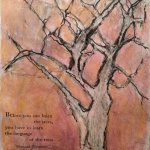 Mary Page Evans, Tree Language II, etching on paper, 8 x 10 inches