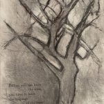 Mary Page Evans, Tree Language III, etching on paper, 8 x 10 inches