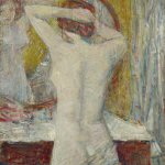 Childe Hassam (1859-1935), The Dressing Table, oil on panel, 6 1/2 x 5 inches