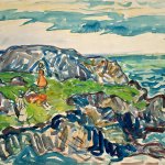 Maurice Prendergast (1858-1924), Gloucester, c. 1915, watercolor and pastel on paper, 12 x 18 inches