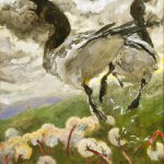 Jamie Wyeth (b.1946), Angered Dandelions (Pissed Dandelions), 2016, oil on panel, 32 x 26 inches