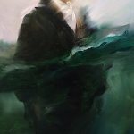 Sarah McRae Morton, Founders and Keepers, 2017, oil on canvas, 40 x 20 inches