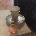 Jon Redmond, Empty Vessels, 2017, Oil on board, 10 x 10 inches
