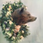 Sarah McRae Morton, Death in the Afternoon, Still Life by Morning, 2015, oil on panel, 24 x 24 inches