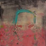 Vicki Vinton, Veiled, 2017, mixed media on panel, 16 x 16 inches