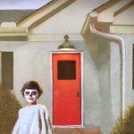 Bo Bartlett, Curfew (SOLD), 2018, Oil on panel, 17 x 17 inches