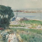 Childe Hassam (1859 - 1935), Summer Afternoon, Appledore, mid-1890s, Watercolor on paper, 14 x 10 inches
