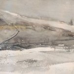 George Weymouth (1936 - 2016), Winter Landscape at "The Big Bend", 1971, Watercolor, 14 3/4 x 22 3/4 inches