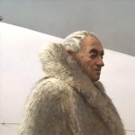 Bo Bartlett, Andrew Wyeth on Snow Hill, 2017, Oil on panel, 20 x 20 inches