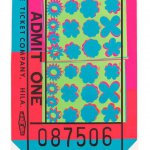Andy Warhol (1928 - 1987), Lincoln Center Ticket, 1967, Screenprint on opaque acrylic, 45 x 24 inches, Edition 1/7