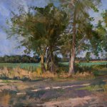 Michael Doyle, Crossroads, 2018, Oil on panel, 30 x 21 inches