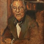 Michael Doyle, Franklin D. Roosevelt, 2018, Oil on board, 6 1/2 x 4 3/4 inches