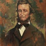Michael Doyle, Henry David Thoreau, 2018, Oil on board, 6 1/2 x 4 3/4 inches