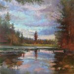 Michael Doyle, North Country Silence, oil on linen, 30 x 30 inches