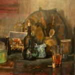 Michael Doyle, Painters Kitchen Still Life, 2018, Oil on canvas, 24 x 30 inches