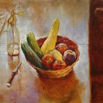 Michael Doyle, Summer Fresh, 2018, Oil on board, 24 x 20 1/4 inches