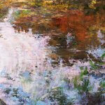 Michael Doyle, The Fisherman, 2018, Oil on board, 10 x 48 inches