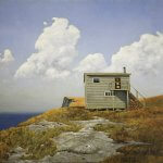 Peter Sculthorpe, A Home by the Sea, 2018, Oil on mounted linen, 11 x 13 1/4 inches