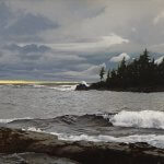 Peter Sculthorpe, Bay of Shoals, 2015, Oil on linen, 20 x 40 inches