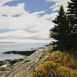 Peter Sculthorpe, Low Tide at Seal Ledges, 2018, Oil on panel, 8 x 8 inches