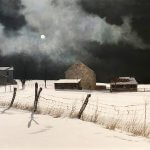 Peter Sculthorpe, Storm Break at Midnight, 2017, Oil on linen, 40 x 60 inches