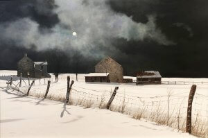 Peter Sculthorpe, Storm Break at Midnight, 2017, Oil on linen, 40 x 60 inches