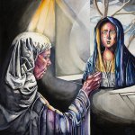 Holly Trostle Brigham, Andrea Maria de la Encarnacion, 2015, Watercolor, 29 1/2 x 29 1/2 inches