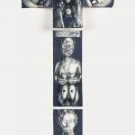 Holly Trostle Brigham, Family Totem, 2018, Watercolor, 87 x 48 inches