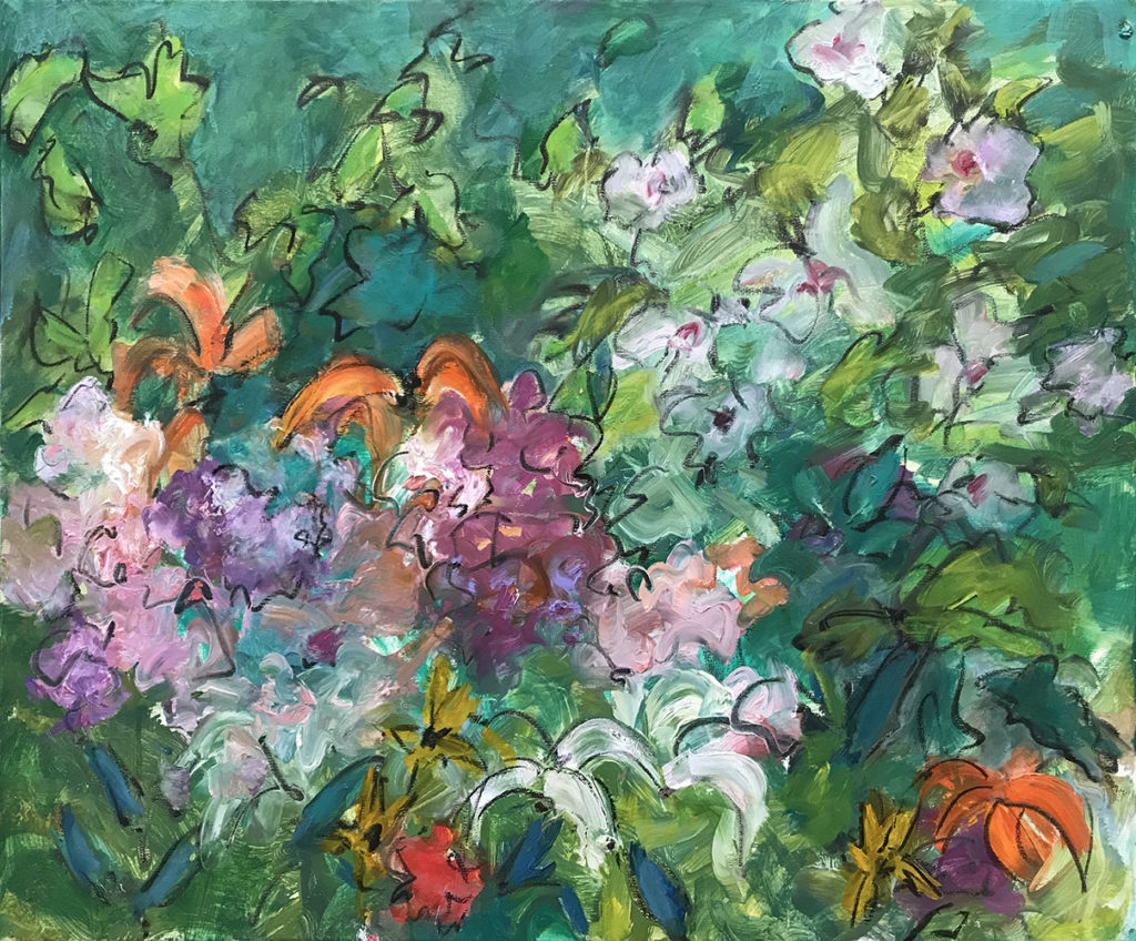 Mary Page Evans, Little Rose of Sharon, 2018, Oil on linen, 20 x 24 inches
