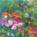 Mary Page Evans, Rose of Sharon, 2018, Oil on canvas, 43 x 41 1/2 inches