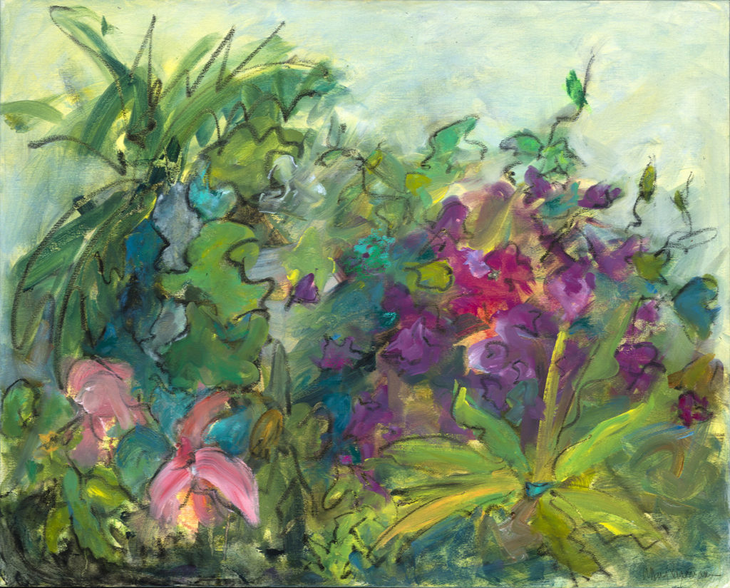 Mary Page Evans, Winter Garden, 2019, Oil on linen, 24 x 30 inches